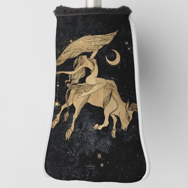 Zodiac Goddess | Cosmic Gold Taurus Astrologie Golf Headcover (Rotieren 90)