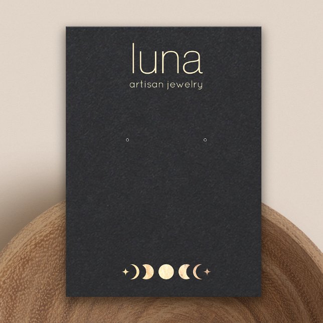 Zodiac Gold Moon Boho Erring Juwelier Display Visitenkarte (Von Creator hochgeladen)