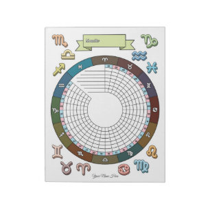 Zodiac Habit Tracker Custom Notepad Notizblock