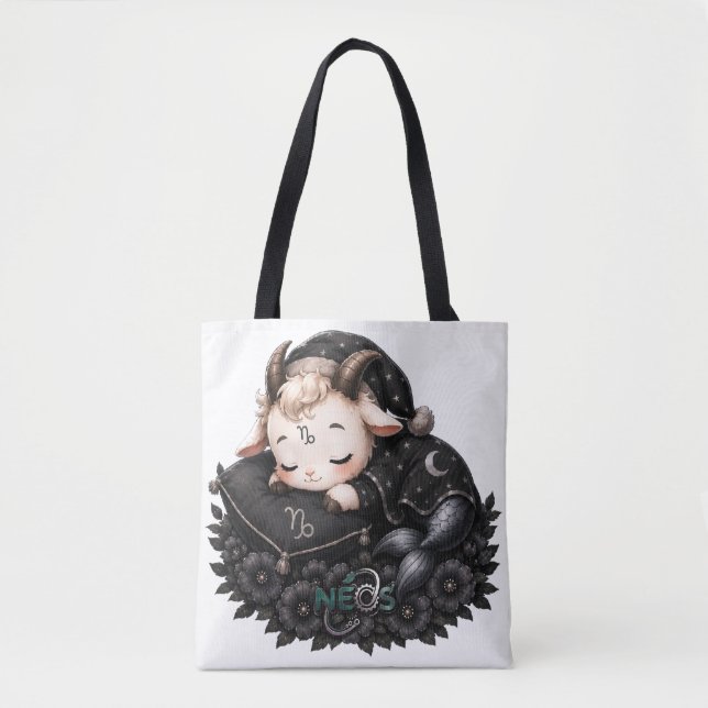 Zodiac Kawaii Neos Steinbock Tasche (Vorderseite)