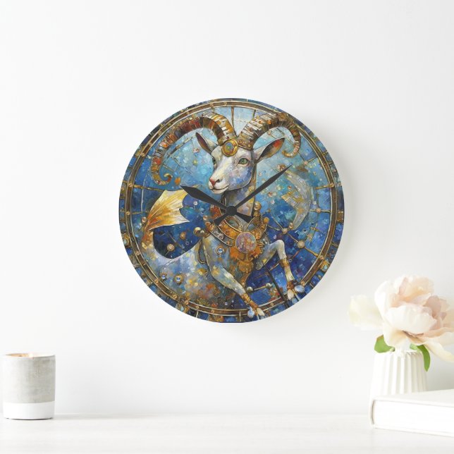 Zodiac - Korn der Meerziege Große Wanduhr (Zuhause)