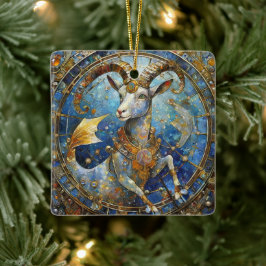 Zodiac - Korn der Meerziege Keramikornament