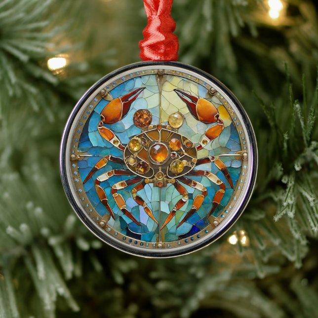 Zodiac - Krebs Die Krebserkrankung Ornament Aus Metall (Baum)