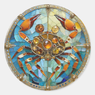 Zodiac - Krebs Die Krebserkrankung Runder Aufkleber