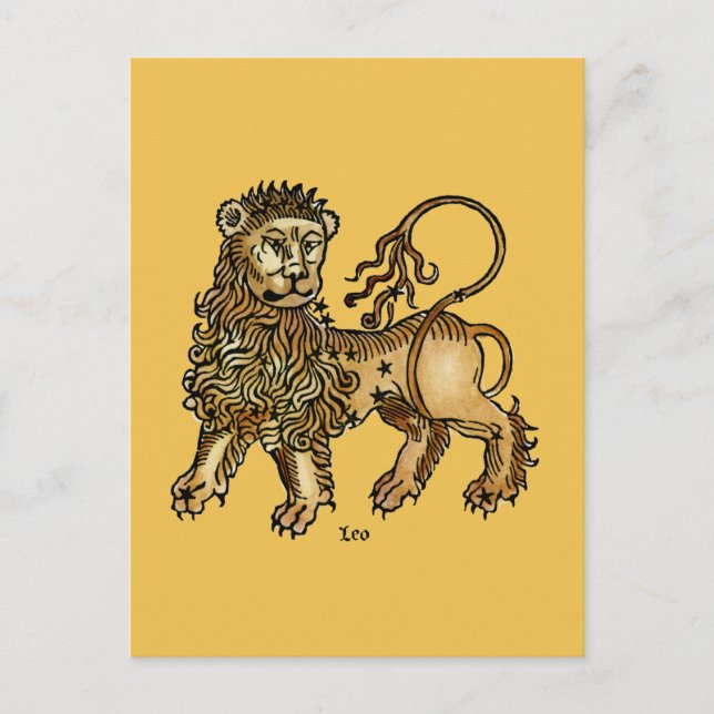Zodiac: Leo, 1482 Postkarte (Vorderseite)