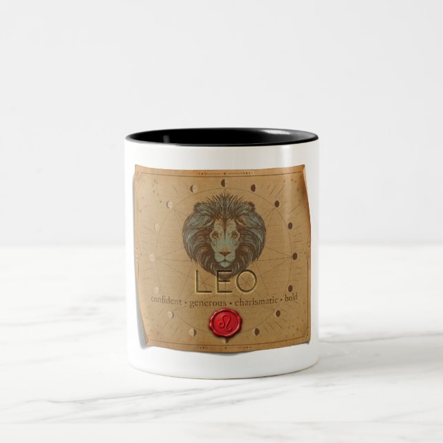 Zodiac - Leo - Coffee Mug Zweifarbige Tasse (Mittel)