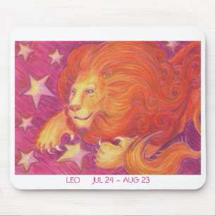 Zodiac Leo mousepad, weißer Rand Mousepad