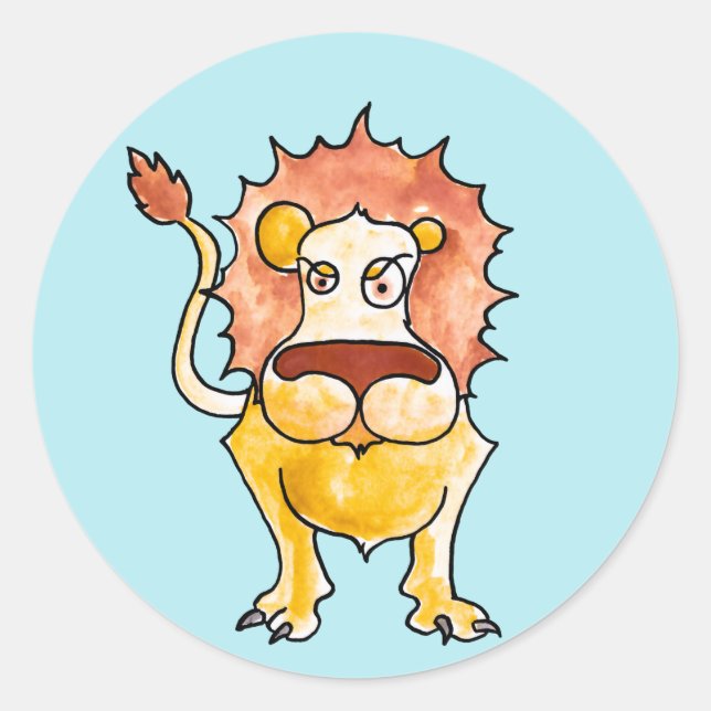 Zodiac Leo Runder Aufkleber (Vorderseite)