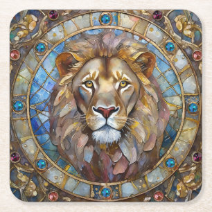 Zodiac - Leo the Lion Rechteckiger Pappuntersetzer