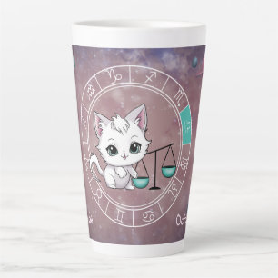 Zodiac Libra Niedlich Cat Wheel Planet Astrologie Milchtasse