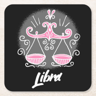 Zodiac Libra Rechteckiger Pappuntersetzer