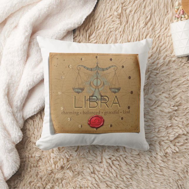 Zodiac - Libra - Throw Pillow Kissen (Decke)