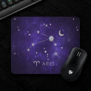 Zodiac Lila Aries   Kosmisches Astrologie Horoskop Mousepad