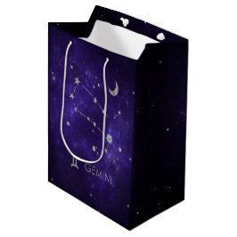 Zodiac Lila Gemini | Kosmisches Astrologie Horosko Mittlere Geschenktüte