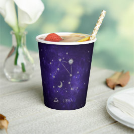 Zodiac Lila Libra | Kosmisches Astrologie Horoskop Pappbecher