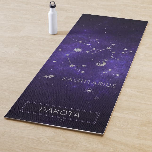 Zodiac Lila Sagittarius | Astrologie Horoskop Yogamatte (Beispiel)