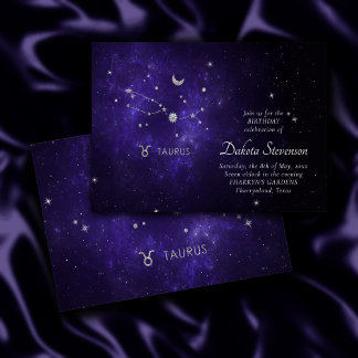Zodiac Lila Taurus | Kosmisches Astrologie Horosko Einladung