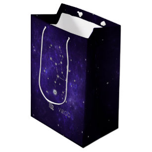 Zodiac Lila Virgo Kosmisches Astrologie Horoskop Mittlere Geschenktüte