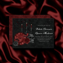 Zodiac Magic Crimson | Henna Red Gothic Skull Rose