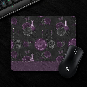 Zodiac Magic Dunkle Lila Pflaumengotik Rose Mousepad