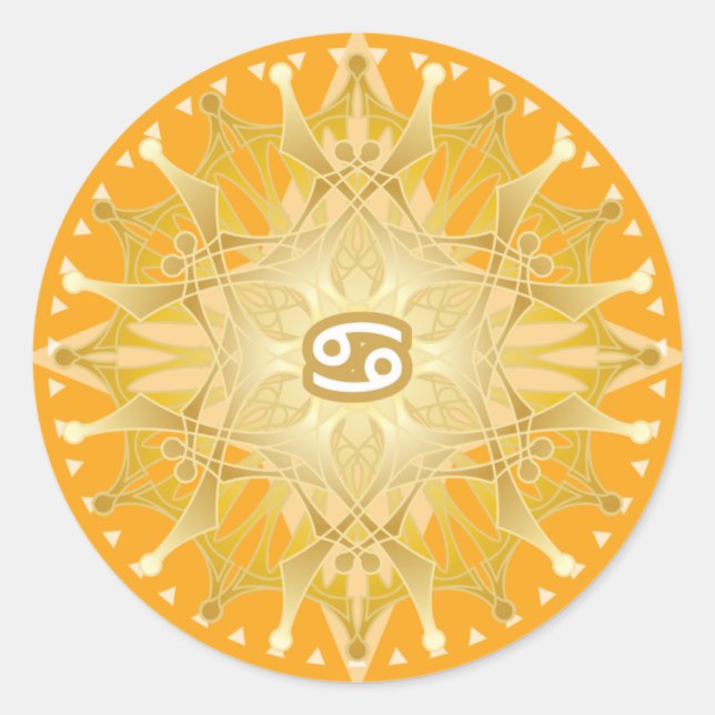 Zodiac Mandala CANCER Sticker (Vorderseite)