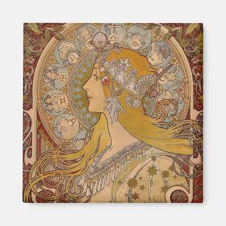 Zodiac Par Mucha Magnet