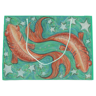 Zodiac Pisces Geschenktasche groß Große Geschenktüte