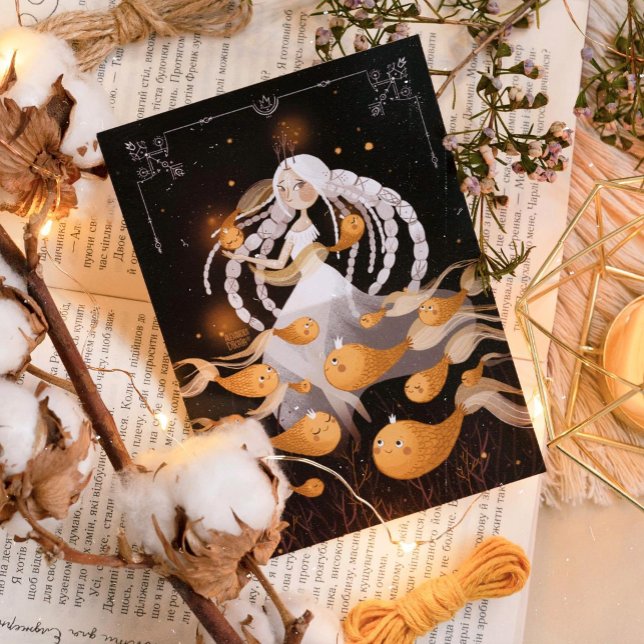 Zodiac Pisces von Alexandra Dikaia Poster (It is important for the Inner Pisces to remember that they shine brightly even by themselves. )