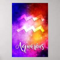 Zodiac : Poster d'Aquarius Space Candy
