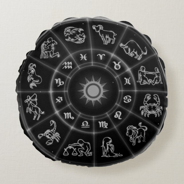 Zodiac Round Pillow Rundes Kissen (Vorderseite)