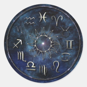 Zodiac Runder Aufkleber