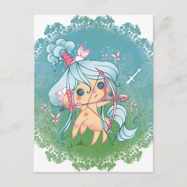 Zodiac sagitaire sagittarius postkarte (Vorderseite)