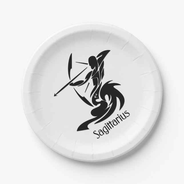Zodiac Sagittarius Pappteller (Vorderseite)