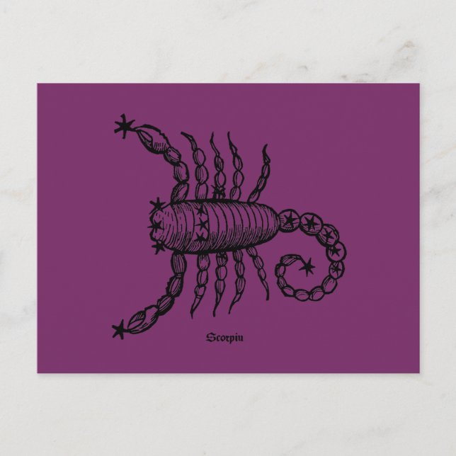 Zodiac: Scorpio, 1482 Postkarte (Vorderseite)