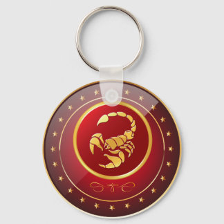 "Zodiac Scorpio" 2.25" Basic Button Schlüsselanhän Schlüsselanhänger