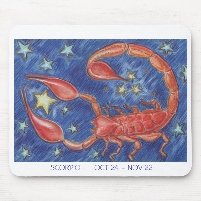 Zodiac Scorpio mousepad, weißer Rand Mousepad (Vorne)