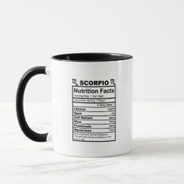 Zodiac Scorpio Nutrition Fakte Tasse