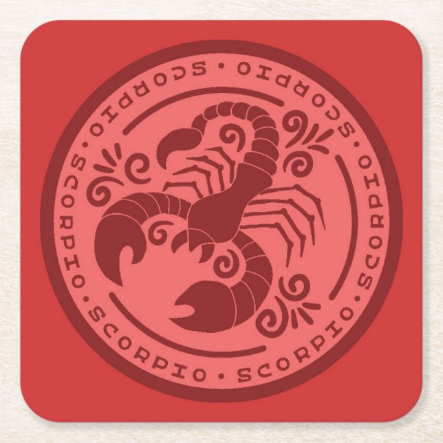 Zodiac Scorpio Rechteckiger Pappuntersetzer (Vorderseite)