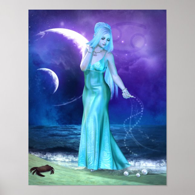 Zodiac-Serie: Krebs-Leinwand/Plakatwerbung Poster (Vorne)