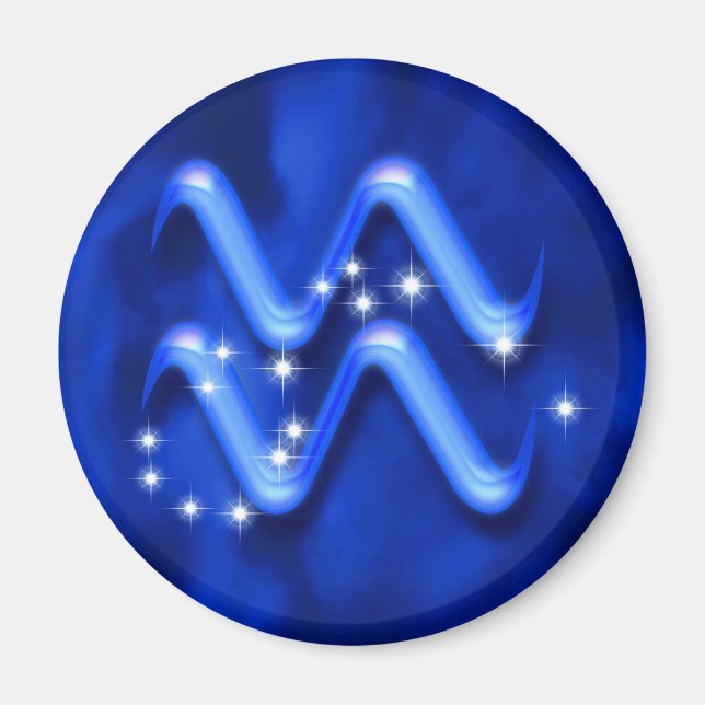 Zodiac sign Aquarius Magnet (Vorne)