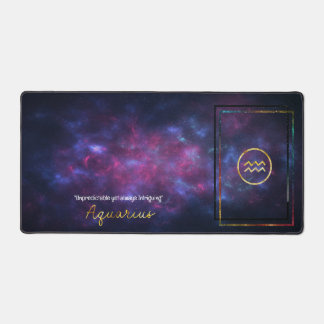 Zodiac Sign Aquarius Nebula Galaxy Mouse Pad Schreibtischunterlage