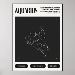 Zodiac Sign Aquarius Poster