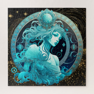 Zodiac Sign Aquarius Puzzle, 20"x20" 676 Stk.