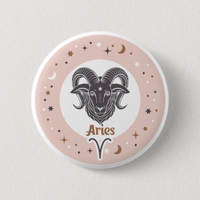 Zodiac Sign Aries Button (Vorderseite)
