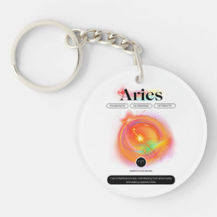 Zodiac Sign ARIES Zitat Elementfeuer Schlüsselanhänger