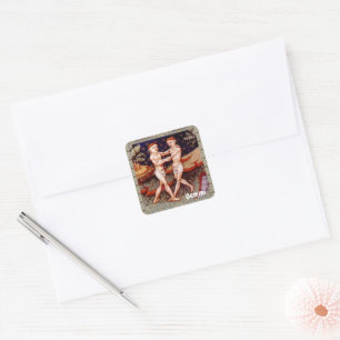 Zodiac Sign Birthday Party Quadratischer Aufkleber
