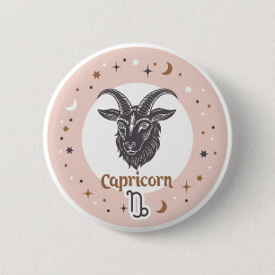 Zodiac Sign Capricorn Button