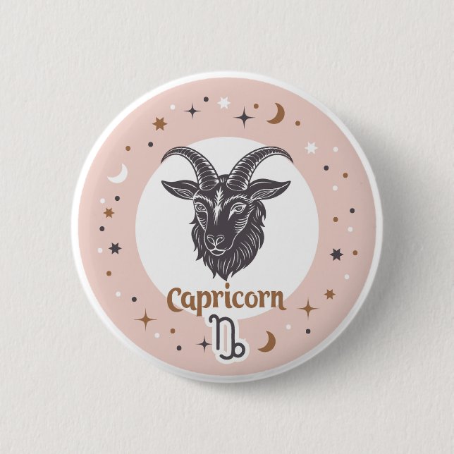 Zodiac Sign Capricorn Button (Vorderseite)