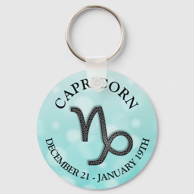 Zodiac Sign Capricorn Ziege Symbol Weihnachten Schlüsselanhänger (Vorderseite)