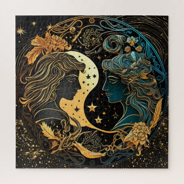 Zodiac Sign Gemini Puzzle, 20"x20" 676 Stk. (Vertikal)